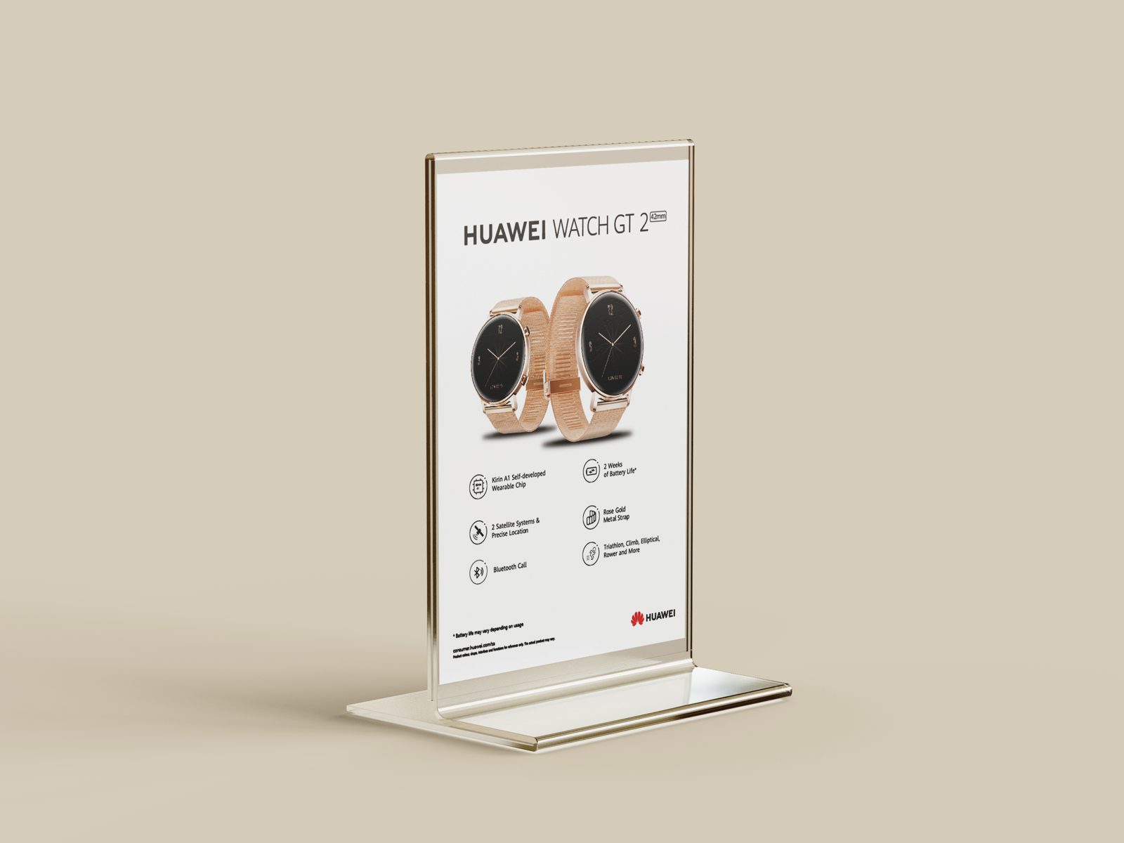 Huawei Watch GT 2 retail poster
