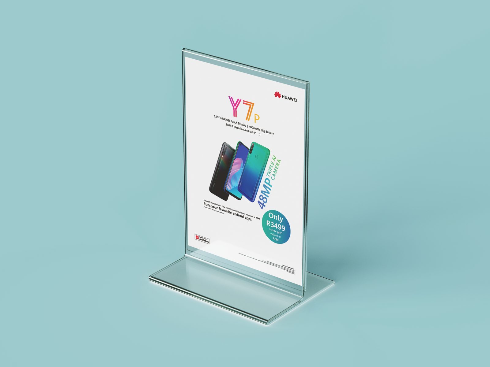 Huawei Y7p retail poster