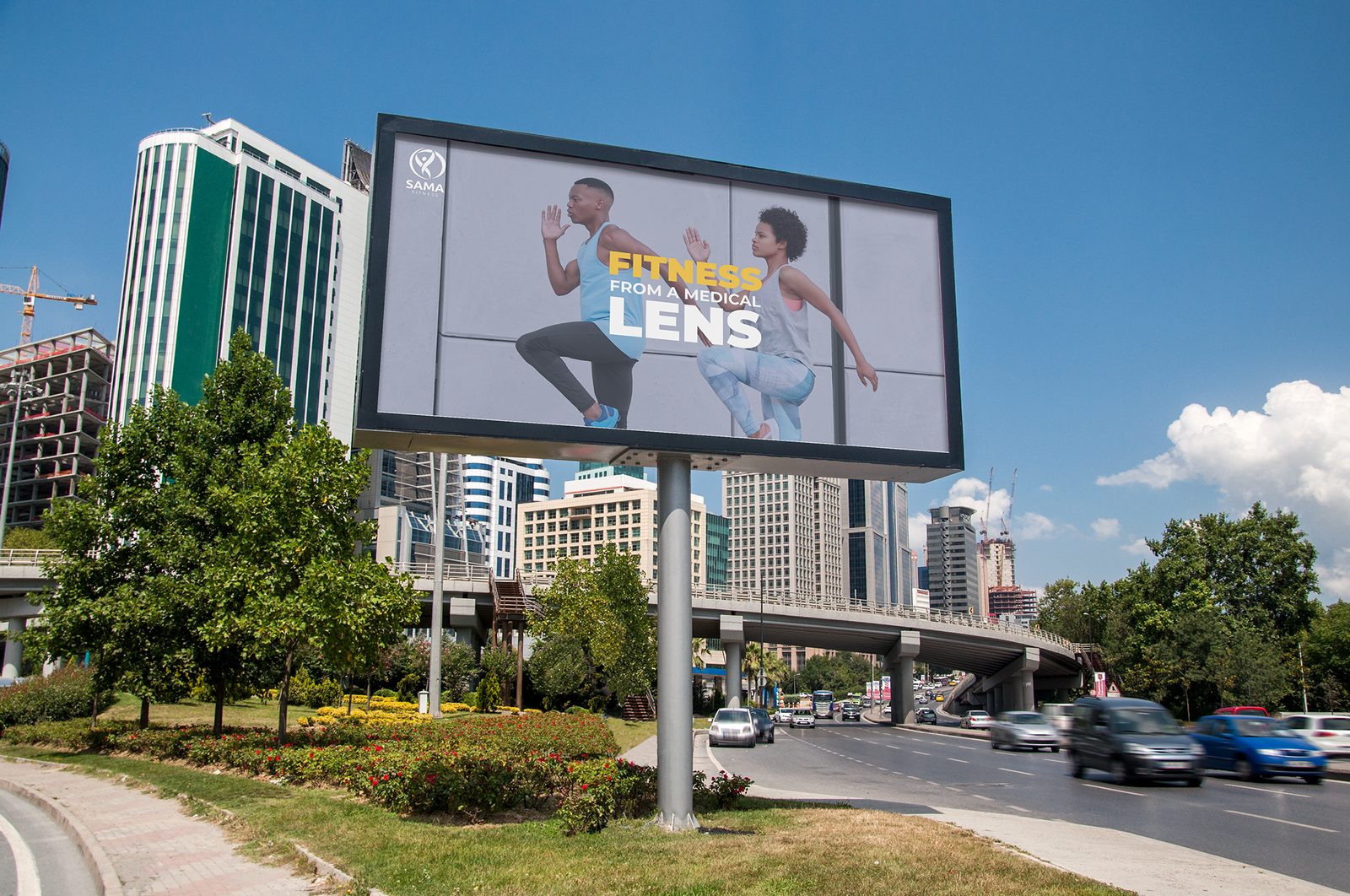 SAMA Fitness billboard, Fitness from a Medical Lens
