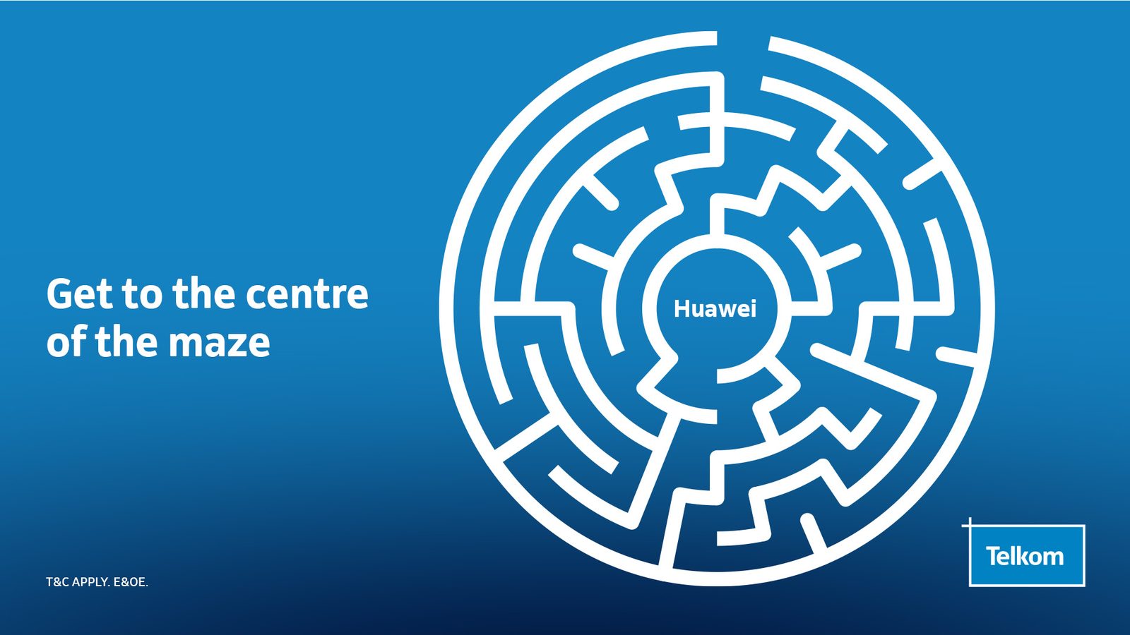 Telkom Get to the centre of the maze interactive post